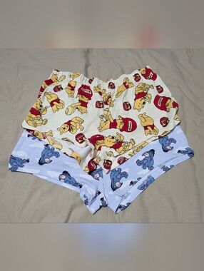 Set Of Disney Sleep Shorts Eeyore And Pooh Women's Size Small